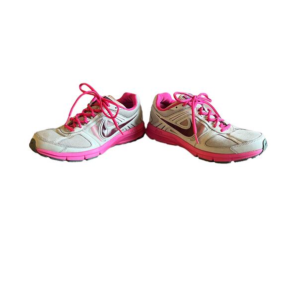 Y2K Nike White + Pink Air Relentless 3 Sneakers Size 8.5 - Picture 3 of 6